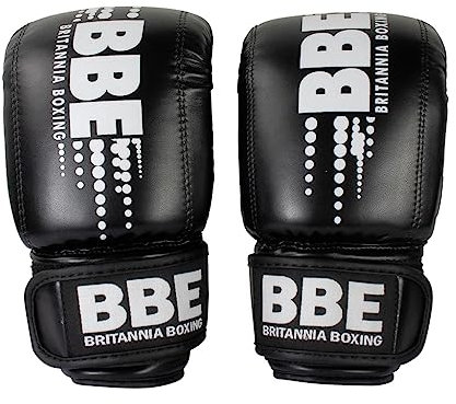 BBE - Herren/Damen Unisex Boxsack-Handschuhe, PVC (S-M) (Rot/Weiß)