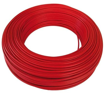 CAVO CORDINA UNIPOLARE CPR FS17 1,5 mmq mm FILO ELETTRICO EX N07VK CAVI ELETTRICI METRO IMPIANTI CASA AZIENDE EDILI MATASSA (100 metri, Rosso)