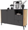 xonox.home Kommode Pure Sideboard Kommode Schrank Anrichte Stauraummöbel in Front/Korpus grau Nb. Absetzung Artisan Eiche Nb. ca.138x87,5x40 cm
