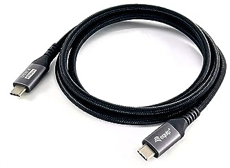 Equipo 128381 USB 4 Gen 3 C-auf-C-Kabel, M/M, 1,2m, PD3.1 240W, 8K/60Hz, 40Gbps, Schwarz