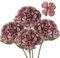 Hollyone 4 fiori artificiali di ortensia rosa grigia con stelo lungo 42 cm, fiori finti secchi, ortensie artificiali per cucina, decorazione per la casa, feste, decorazioni per matrimoni