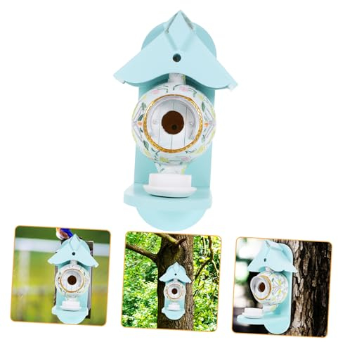 YARNOW Dekoratives Vogelhäuschen Nistkasten Teekannen-Design Attraktives Hängendes Vogelhäuschen für Garten Tierhandlung Hof Park Balkon