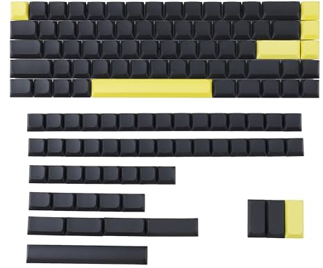YMDK gantelman 119 Ultra-Slim MX Low Profile Blank PBT Keycaps for MX 61 64 68 75 84 87 96 108 Layout Mechanical Keyboard(only keycap)