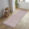 Jimri Flauschiger Teppich Läufer - Hochwertiger Kurzflor für Zuhause, Büro, Küche, Eingang, Flur, Wohnzimmer - Maschinenwaschbar - Rutschfester Teppich Waschbar - 80x250 cm - Rosa