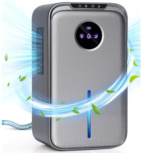 Dehumidifiers for Home, 2.5L Water Tank Dehumidifier for Bedroom With Drain HoseTimer Sleep Mode and Auto Shut Off Defrost, Quiet Small Dehumidifier for Drying Clothes Bathroom Closet RV