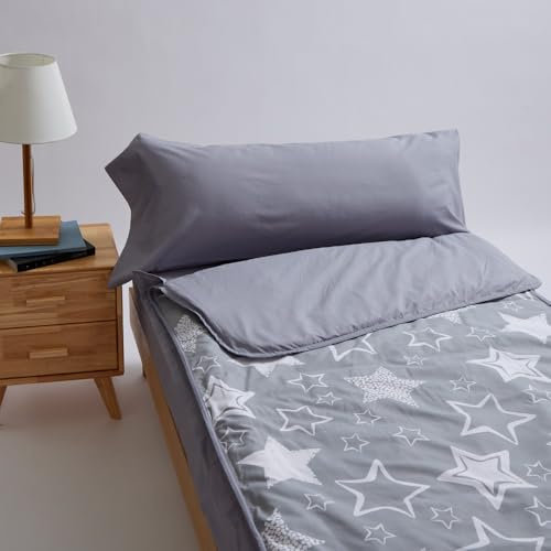 10XDIEZ Sacos nórdicos Ajustables (Halley Gris - Cama 105cm)