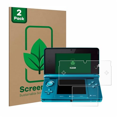 ScreenLeaf Film Protection pour Nintendo 3DS | 2 Pièces Clair Protection d'écran Made in Germany Anti-Rayures Pas de Bulles