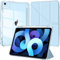 EspZanthic Custodia per iPad Air 11 Pollici M3/M2 (2025/2024) Cover, iPad Air 5a/4a 10,9 Pollici con Portapenne, 6-in-1 Molteplici Angoli di Visione, Trasparente Posteriore