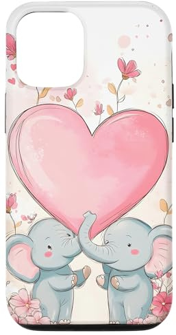 Elephant Heart Flower Love Case for iPhone 12/12 Pro