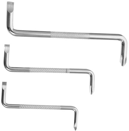 KONTONTY Jeu De Tournevis Décalés 3 Pièces Angle Droit Fendu Plat Double Extrémité Matériau En Acier Poignée Confortable Pour Appareils Automobiles