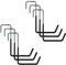 6Pcs Rafter Hooks, Heavy Duty Bike Hangers for Garage, S Hooks for Hanging Plants, Ladders, Bikes, Ropes (Black)