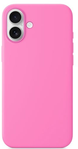 Silicone Case Compatible with Apple iPhone 16 Plus Silicone Case with Magsafe and Camera Control,Soft Slim Back Phone Protection Cover for Women Men (Peony)