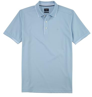 OLYMP Herren Polo-Shirt Kurzarm Casual.Wirk,Interlock,984 Casual Circular Knit Regular fit,99 bleu 11,S