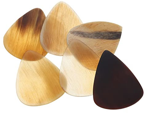 JOINPAYA 6 Stück Horn-Gitarren-Picks Oxhorn Gitarrenplektren Hochwertige Gitarrenplektren Hornplektren für Bassisten wählt Zupfer Papa Plektrum aus Ochsenhorn exquisites Plektrum Hörner