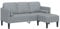 vidaXL Hellgraues L-förmiges Sofa | 3-Sitzer Couch | Langlebiger Buchenholzrahmen | Komfort und Stil für das Wohnzimmer | Ideal für Gaming und Lesen