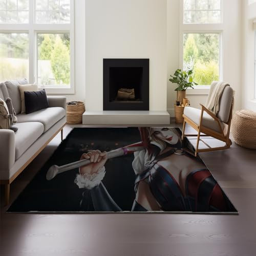 MeeTe Tapis De Salon Batman Arkham City, Moquette Vintage À Poils Courts, Grande Taille, Antidérapant, Lavable, Doux, pour Salle À Manger, Hall D'entrée (BT 01,160x240 cm)