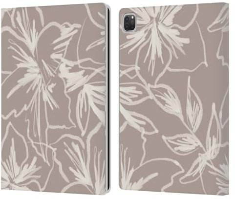 Head Case Designs Licenza Ufficiale Anis Illustration Linee Floreali Motivo Misto Custodia Portafoglio in Pelle Compatibile con Apple iPad PRO 12.9 2020/2021/2022