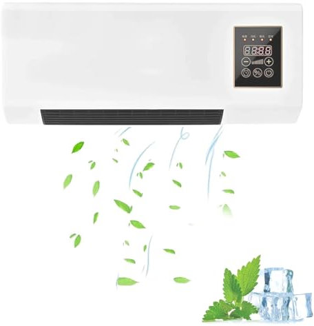 MGHRUEWH Climatiseur Portable 2 en 1 Split Max, Version 2025, Mini Climatiseur Mural Mobile avec Télécommande, Silencieux, sans Conduit, pour Chambre/Bureau [Classe Énergétique A],A