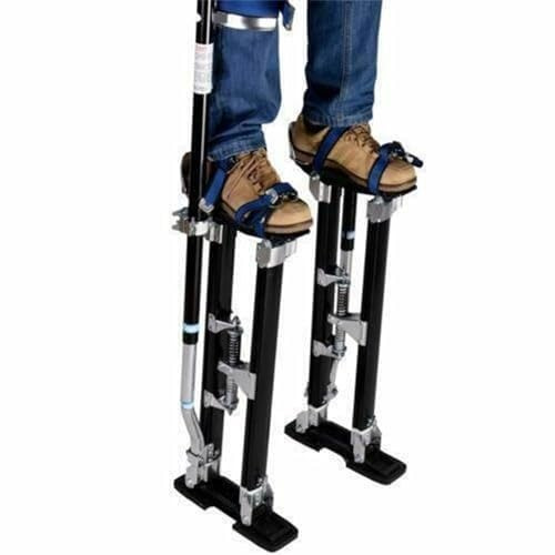 WTLONBF Adjustable Drywall Stilts, Heavy Duty Aluminum Tool for Taping, Painting & Decoration, Professional Grade (46 76cm)(60 cm)