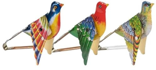 goki Spielzeug Singvogel bunt mit mechanischem Klang und Flügeln