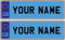 2 x Personalised Self-Adhesive Blue 14 x 4 cm Number Plate Stickers For Childrens Kids Ride on Car, Bike, Bedroom Doors, Wheelchair, Mobility Scooter by Ellis Graphix