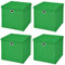 StickandShine 4er Set Grün Faltbox 28 x 28 x 28 cm Aufbewahrungsbox faltbar mit Deckel