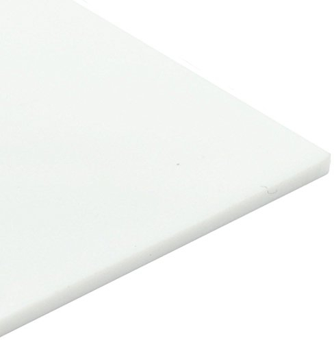 Lámina transparente de metacrilato, de plástico acrílico, color blanco mate, 3 mm., Blanco, 420mm x 297mm / A3