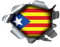 Speed Demons Pride Burst RIP Torn Tear Sticker Graphic SELF Adhesive for Any Surface Including LAPTOPS and Cars - Catalonia Catalan Catalunya National Flag