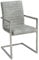 invicta INTERIOR Freischwinger Stuhl LOFT Stone grau mit Armlehne Gestell aus Edelstahl Esszimmerstuhl Armlehnenstuhl Konferenzstuhl