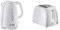 Russell Hobbs Textures White Kettle with 2 Slice Toaster