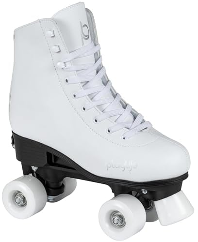 Playlife Roller Skates Classic White, größenverstellbar, Weiß für Kinder, 54mm/80A Rollen, ABEC 5 Kugellager, Art. nr.: 880244