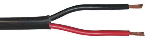 Lumonic 1m FLYY-fl Fahrzeugleitung 2x2,5mm² schwarz | 2-adrig | Anhängerkabel | mehradriges, flaches KFZ-Kabel | Öl- und Kraftstoffbeständig, flammwidrig | Niedervolt