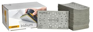 Mirka Schleifpapier Iridium 81x133 mm Grip 54-Loch Korn 150 100 Stk | Premium-Schleifpapier Korn 150 für Lack Spachtel Grundierung Holz Stahl Kunststoff vielseitig einsetzbar