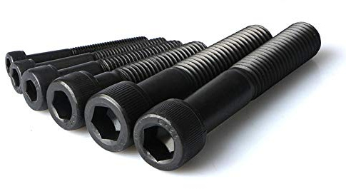 Viti a testa cilindrica con esagono incassato M6M8, viti di grado 12,9 con bulloni a testa cilindrica ad alta resistenza, viti di estensione a testa cilindrica nere-M6 * 125 【5 pezzi】