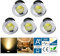 Midore Klein Mini LED Einbaustrahler 3W 5 Stück, 230V Deckenstrahler mit Transformator COB Downlights Deckenspots 300lm für Weinschrank/Schrank/Küche/Wohnzimmer