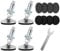 Tahikem 4 Set Swivel Levelling Feet, M10 Height Adjuster Furniture Levellers Foot With T Nut Bolt, Table Leg Extenders, Screw In Bed Table Chair Self Levelers Legs 2 Base Dia 2 Thread Length Silver