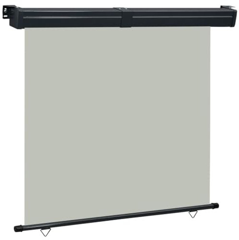 vidaXL Balkon Seitenmarkise Senkrechtmarkise Sonnenschutz Sichtschutz Windschutz Markise Außenrollo Balkonrollo Beschattung 175x250cm Grau