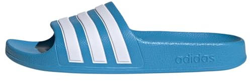 adidas Unisex Kids Adilette Aqua Slides Kids, Solar Blue / Cloud White / Solar Blue, 11 UK Child