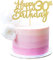 3 Pieces Happy 30th Birthday Cake Toppers Gold Glitter 30 Cupcake Toppers Happy 30 Birthday Cake Decorations for 30th Cheers to 30 Birthday Party Decoration Supplies