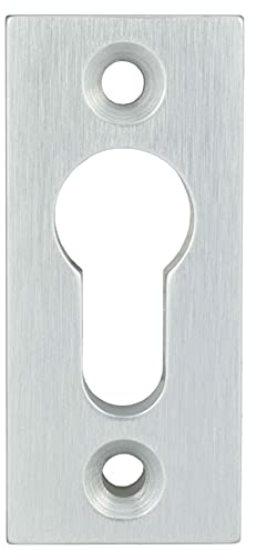 INTRA-TEC Aluminiumbeschlag massiv 10x30x67 mm Schlüsselrosette eckig Lochabstand 50 mm