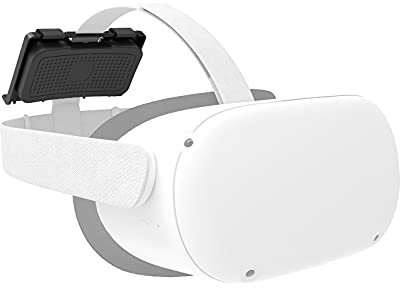 Kewing VR Headset Mobiler Strom Befestigungswinkel Kompatibel mit Oculus Quest/Quest 2/HTC Vive - Powerbank ​Fall für Kopfband/Taillenband (Ohne USB Kabel)