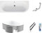 ECOLAM® Badewanne Wanne Eckwanne Eckbadewanne für Zwei Modern Design Acryl weiß Avita 180x80 cm LINKS + Styroporverkleidung Ablaufgarnitur Ab- und Überlauf Automatik Füße Silikon Komplett-Set