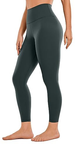 CRZ YOGA Gebürstetes Gefühl Damen Sport Leggings Yogahose High Waist Blickdicht Fitness Leggins Sporthose - 64cm Melanit 40