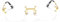 kachawoo Randlose Sonnenbrille Quadratische Farbverlauf Rahmenlose Brille Vintage Retro Brillen (gold with clear)