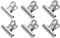 Fermacarte, Clip Multiuso in Metallo, Pinze Multiuso, Clip del Raccoglitore,Ufficio di Cancelleria Pinze, per Ufficio, Scuola e Famiglia (6 pz x 75mm)