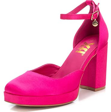 XTI, Sandalia con talón Mujer, Fucsia (141105), 38 EU