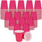 Dazarey 100 Stück Mini Becher 6cl/60ml, Einweg Schnapsgläser, Wiederverwendbare Partybecher Rosa für Party, Camping, Geburtstag, Hochzeit