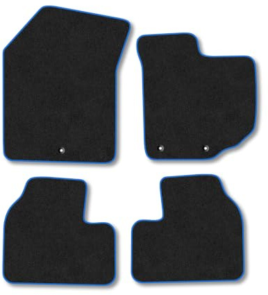 Suzuki Swift (2005-2010) Carpet Car Mats | Blue Edge Trim Tailored Fit Floor Mats Full Coverage Protection Accessories Easy Clean Anti Slip Made in the UK