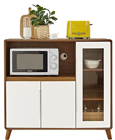 HIHELO Anrichte Sideboard Einfaches Restaurant Teeschrank Nordischer Küchenschrank Wohnzimmer Weinschrank Geschirr Aufbewahrungsschrank Buffetschrank (Color : A-100cm)
