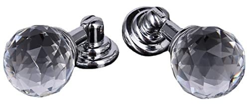 VISAML 10pcs Crystal Handle Glass Folding Spherical Wardrobe Door Drawer Bedside Dressing Table Hardware Handle